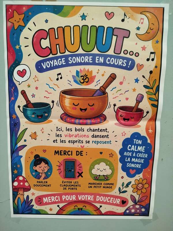 La belle affiche faite par une participante