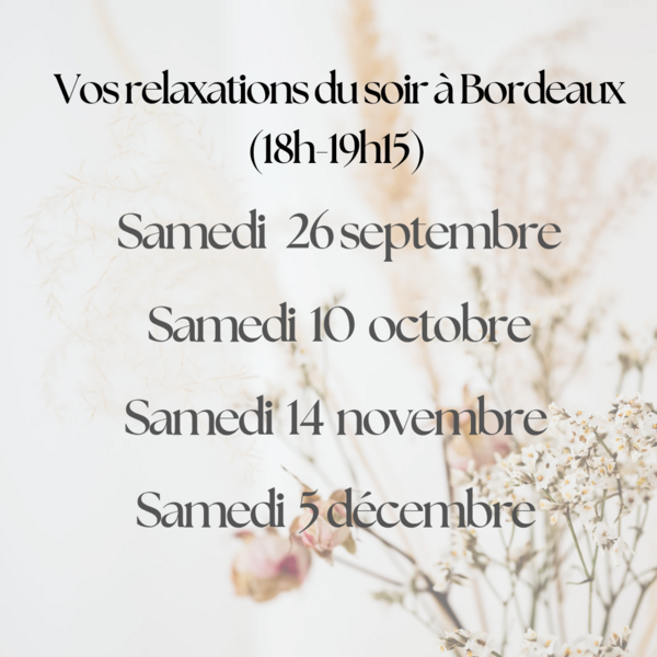 Les dates à rentenir pour fin 2026 à Bordeaux