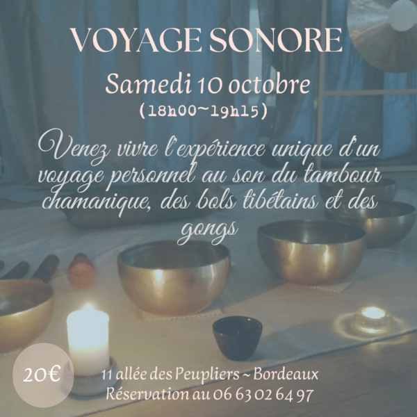 Voyage sonore d'octobres : tambour et gongs pour un ancrage au top