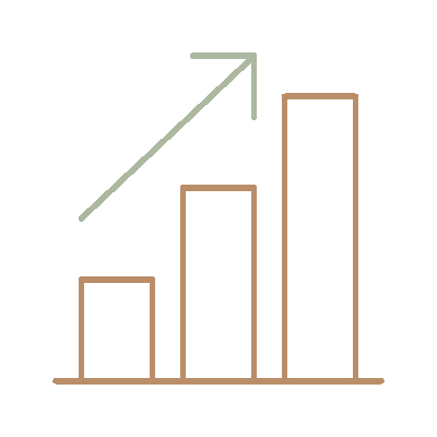 Wired outline 152 bar chart arrow hover growth  4 
