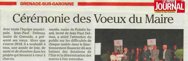 Voeux 2018 à Grenade-sur-Garonne