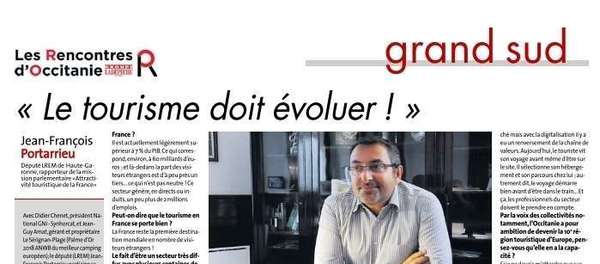JF Portarrieu aux Rencontres d'Occitanie : "Le tourisme doit évoluer !"