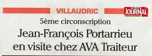 JF Portarrieu en visite chez AVA Traiteur