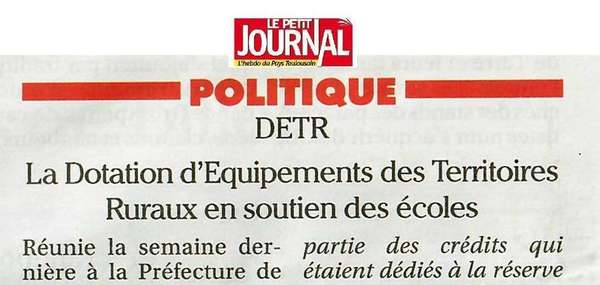 DETR 2018 : 13M € de subventions pour la Haute-Garonne