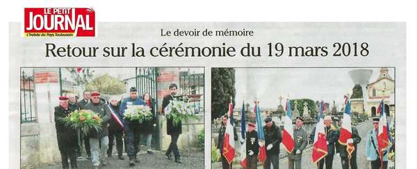 Cérémonie du 19 mars 1962 à Grenade-sur-Garonne