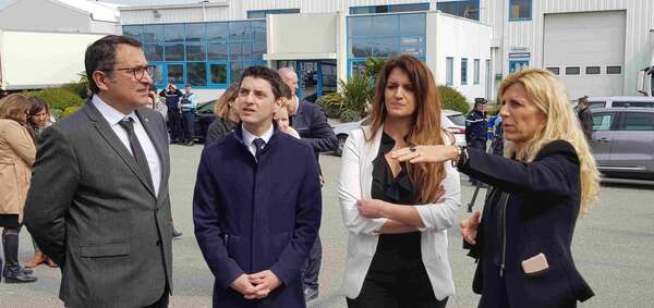 La secrétaire d'état Marléne Schiappa visite l'entreprise Jimenez FVA à Eurocentre/Villeneuve-lès-Bouloc
