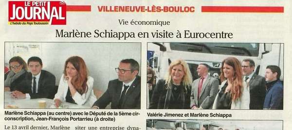 Visite de la secrétaire d'Etat Marléne Schiappa à Eurocentre/Villeneuve-lès-Bouloc