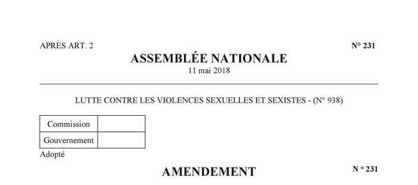 Amendement n° 231 Lutte contre les violences sexuelles et sexistes