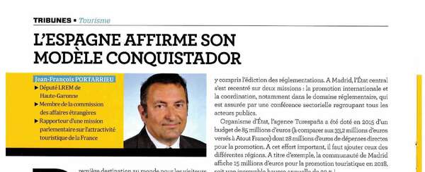 Ma tribune sur le tourisme espagnol dans