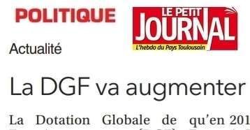 JF Portarrieu salue l'augmentation de la Dotation Globale de Fonctionnement 2019 en Occitanie