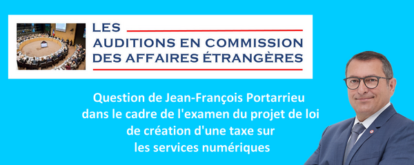 Mon intervention en commission des affaires étrangères  sur la création d'une taxe sur les services numériques.