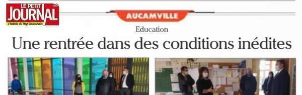 Covid-19 : visite à Aucamville pour la réouverture des écoles