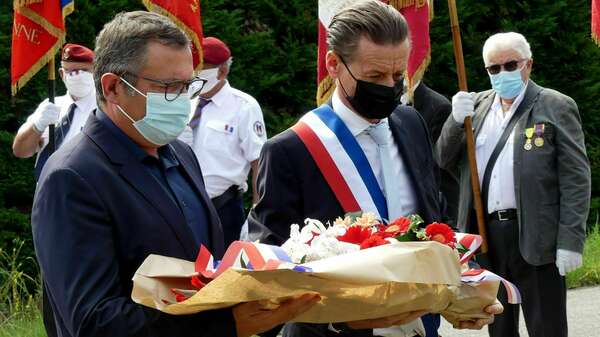 A la commémoration du massacre du 20 août 1944 à Villaudric