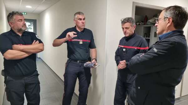 Visite de la nouvelle caserne de pompiers de Saint-Jory