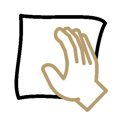 Wired outline 1645 cleaning surface