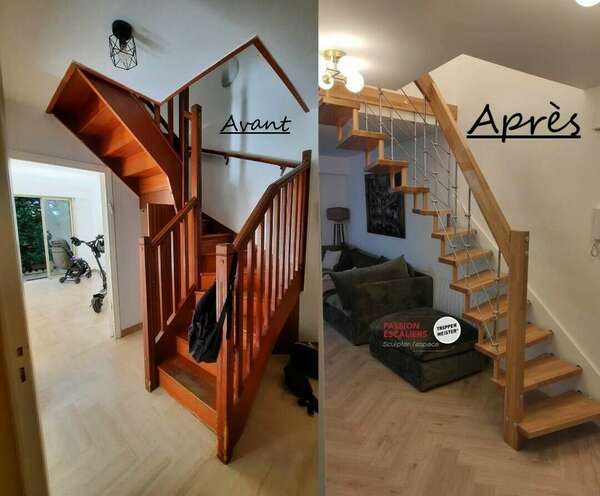 De l'escalier ancien à l'escalier moderne !!!