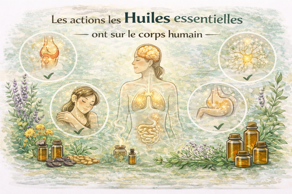 Les actions des Huiles Essentielles (HE)  sur le corps humain