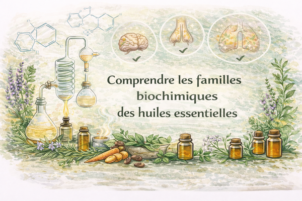Comprendre les familles biochimiques des huiles essentielles