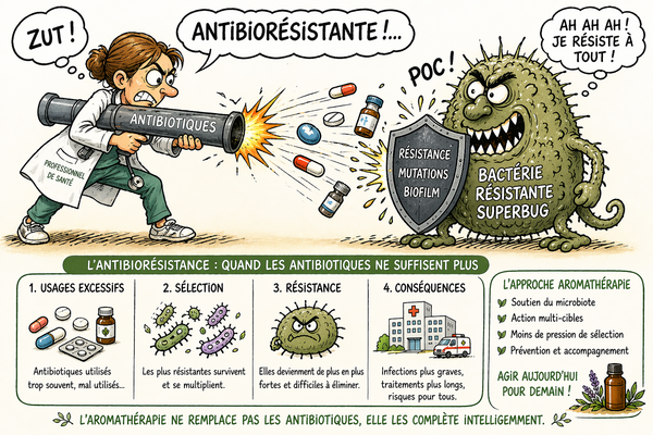 L’antibiorésistance et les huiles essentielles