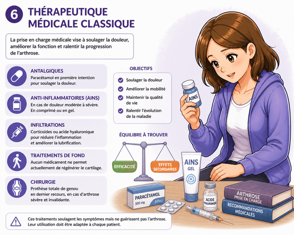 L’arthrose du genou (V) - Thérapeutique médicale classique de l’arthrose et propriétés des huiles essentielles