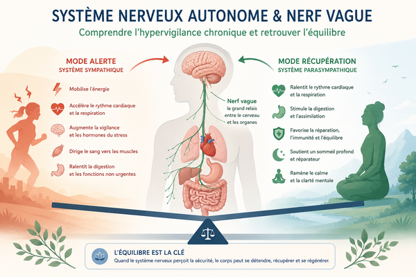 Système nerveux autonome et nerf vague : comprendre l’hypervigilance chronique