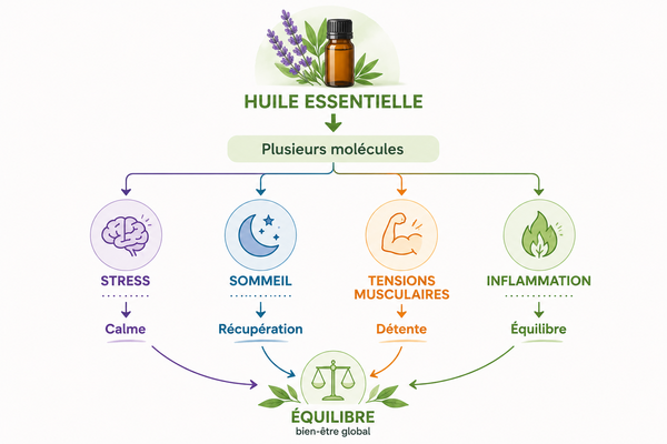 Pourquoi une même huile essentielle possède plusieurs actions biologiques ?