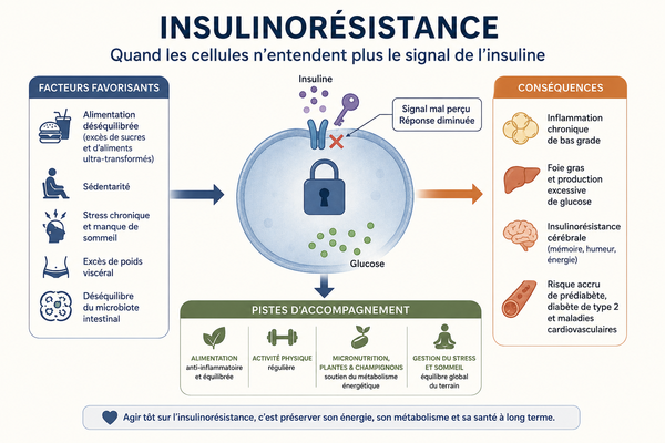 L'insulinorésistance : quand les cellules n'entendent plus le message de l'insuline