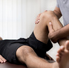 Examen orthopédique du pied avec semelle spécialisée