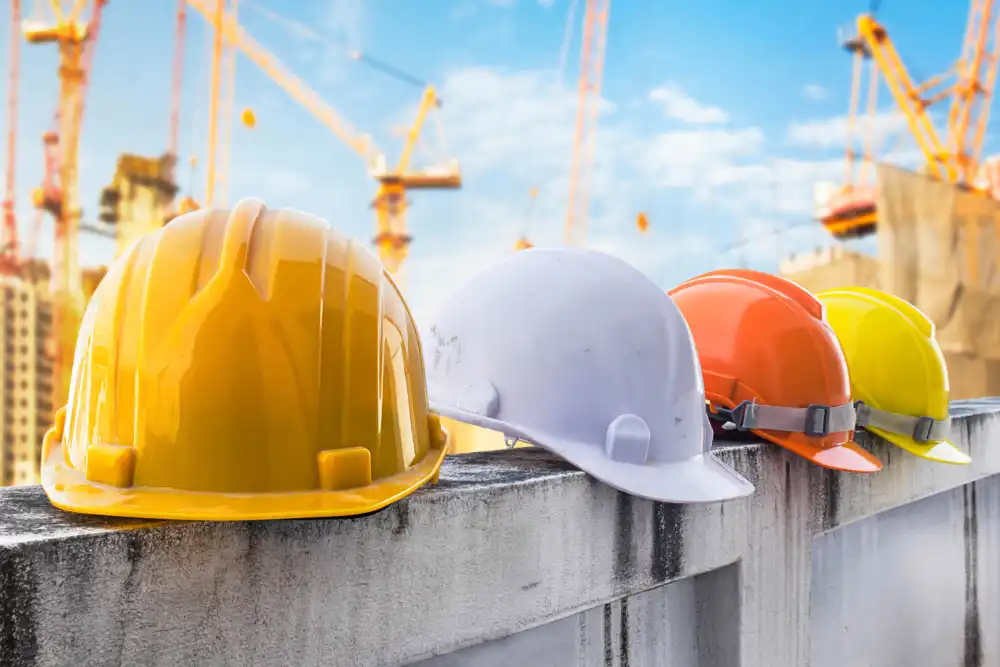 Casque de chantier - Rouge - Casque de sécurité pour Adultes - avec