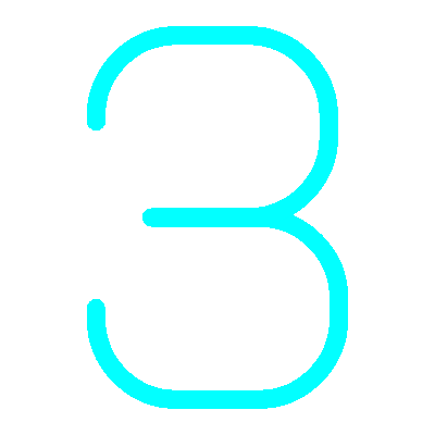 Wired outline 2433 number 3 hover draw  1 