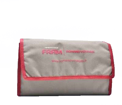 pochette grise rouge