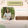 Personne méditant lors conférence nutrition et bien-être