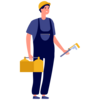 plombier avec ses outils