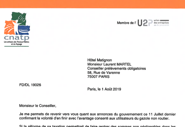 La CNATP sensibilise le gouvernement aux risques d’une action des départements contre la remise en cause du GNR