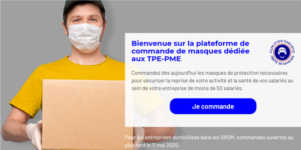 Plateforme de commande de masques dédiée aux TPE-PME