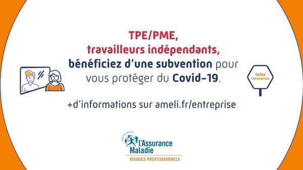 Une subvention pour aider les TPE et PME à prévenir le Covid-19 au travail (hors MSA)