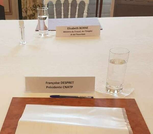 Françoise DESPRET, Présidente de la CNATP, invitée par Elisabeth Borne, Ministre du Travail, de l’Emploi et de l’Insertion