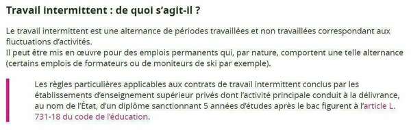 Paysage : nouvelle possibilité de contrat intermittent