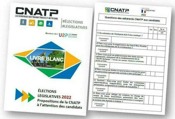 Livre blanc CNATP élections législatives 2022 + 12 questions posées aux candidats