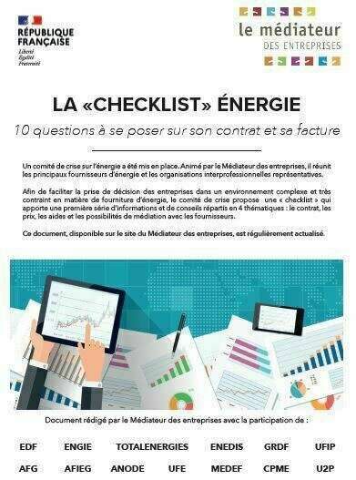 LA «CHECKLIST» ÉNERGIE 10 questions à se poser sur son contrat et sa facture