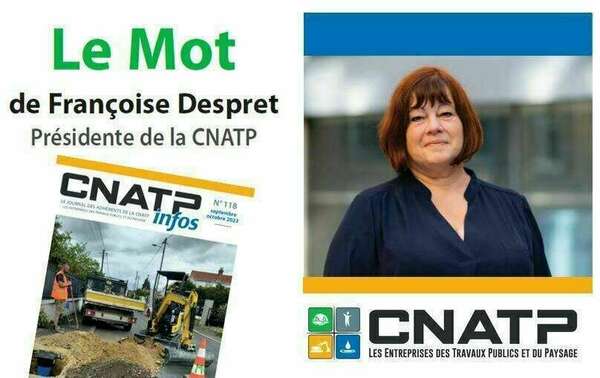 Edito Présidente CNATP - CNATP Infos Septembre 2023