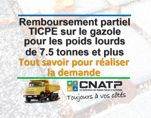 Remboursement partiel de la TICPE (Poids Lourds 7,5 tonnes et plus) 