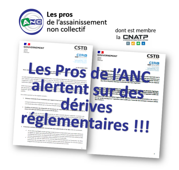 Les Pros de l’ANC alertent sur certaines dérives réglementaires en ANC et notamment la distance minimale d’une installation par rapport à tout ouvrage fondé