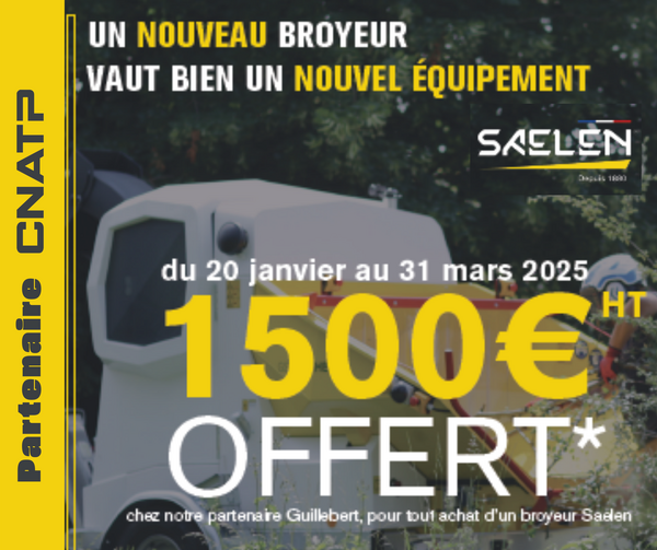 Offre spéciale broyeur Guillebert Saelen jusqu'au 31 mars 2025