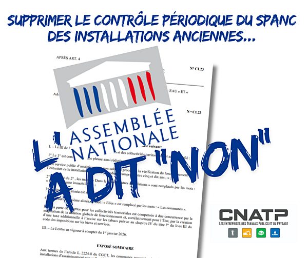 Amendement pour supprimer le contrôle périodique du SPANC des installations anciennes