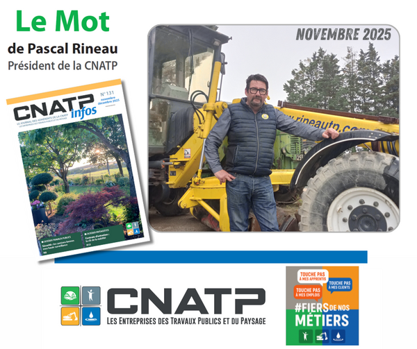 Le Mot du Président Pascal RINEAU - Edito CNATP Infos novembre 2025