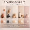 Guide de 5 palettes minérales prêtes à l'emploi pour intérieur naturel — combinaisons beige, sable, gris et taupe