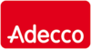 Logo Adecco lettres blanches sur fond rouge arrondi