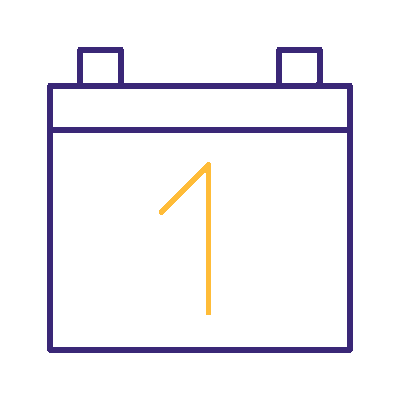 Wired outline 28 calendar hover pinch