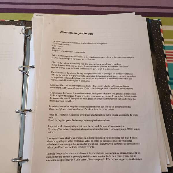 Détection en géobiologie